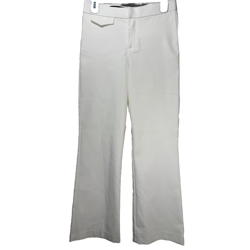 Zara Women's Pants Small White Dress Trousers Slim Fit Career Work‎ Office Wear